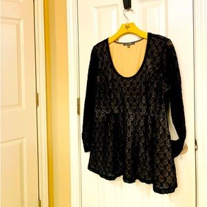 Catherine Malandrino Black Edgy Rockstar Emo top